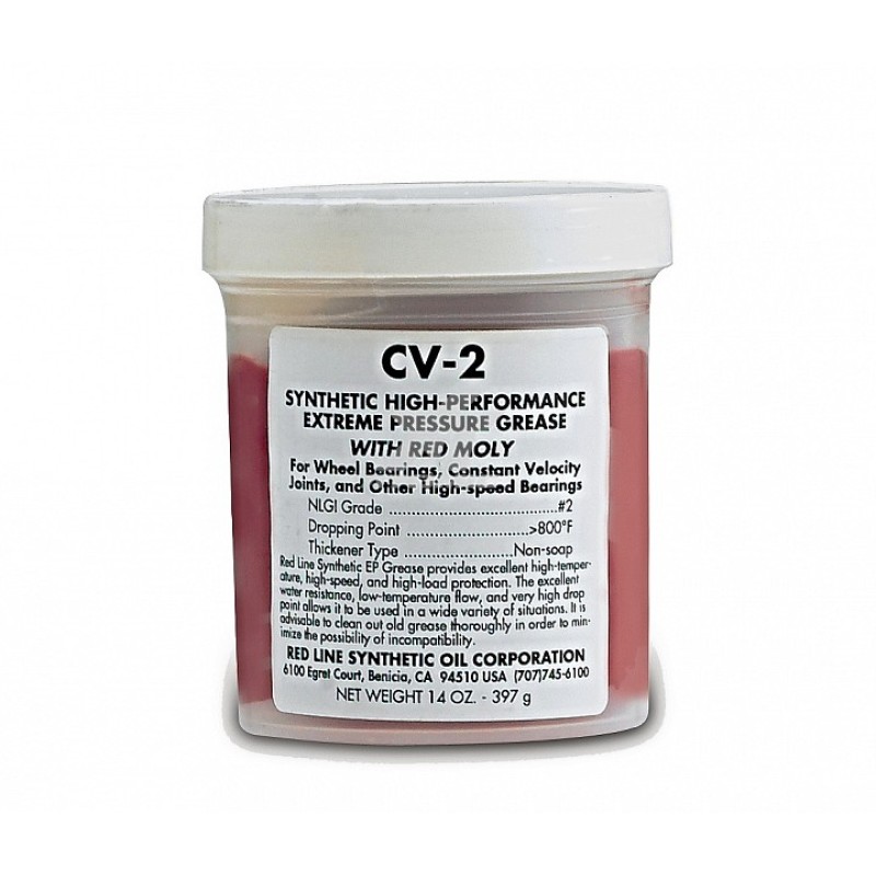 RED LINE OIL CV-2 Grease With Moly - 14oz Jar