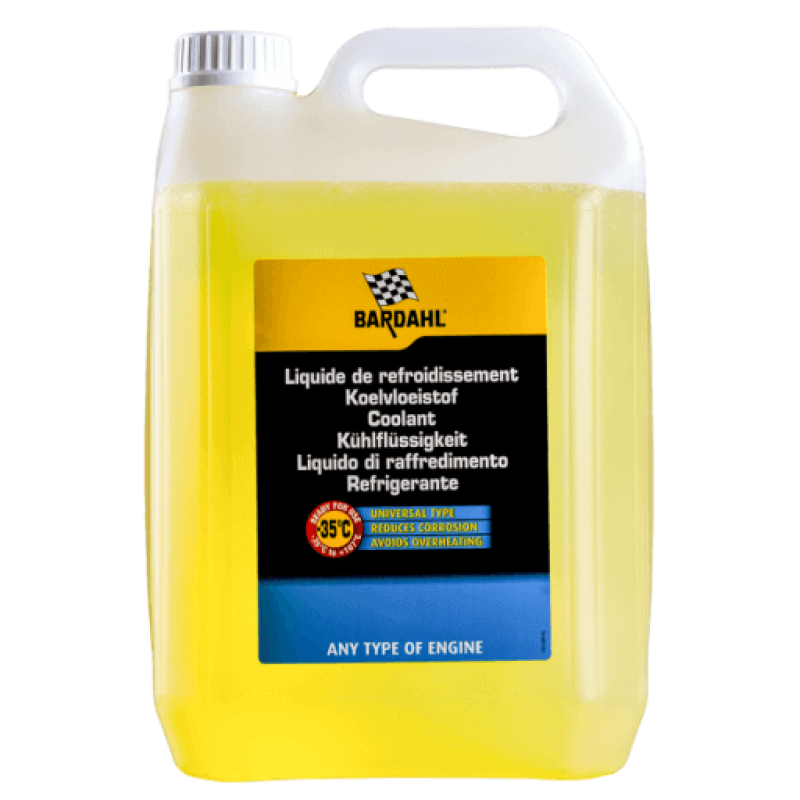 Конц. Антифриза G12+ BARDAHL ENGINE ANTIFREEZE ANTIGEL UNIVERSAL жовтий 5л.