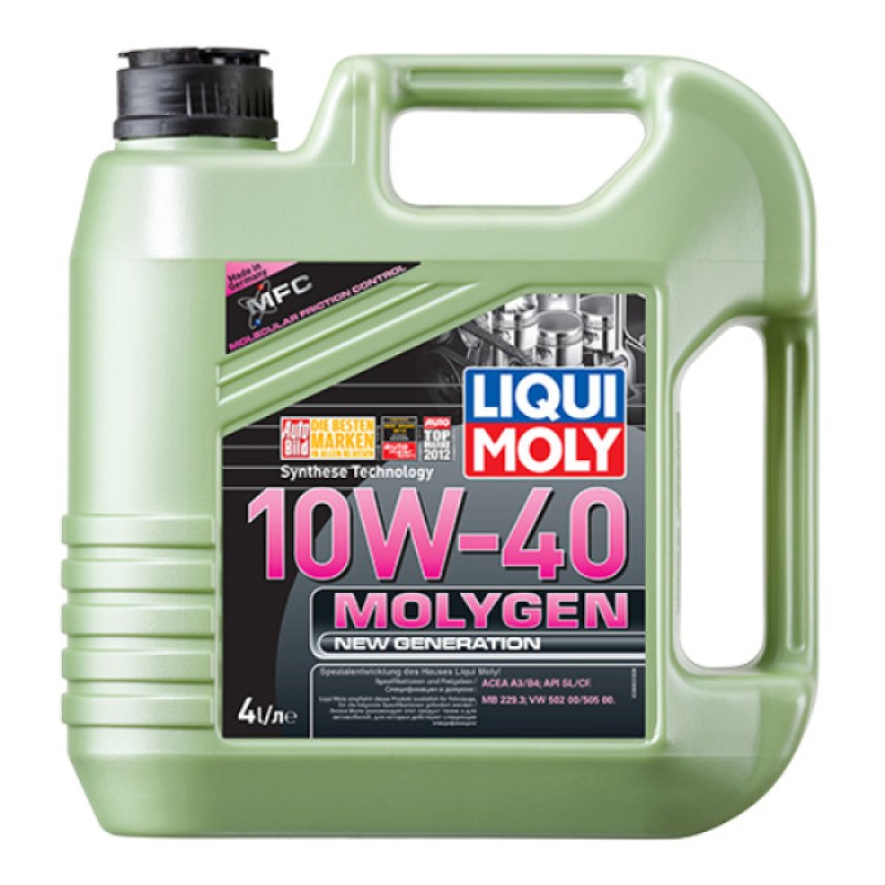 Напівсинтетична моторна олива - Liqui Moly Molygen New Generation 10W-40   4л. Безкоштовна доставка.