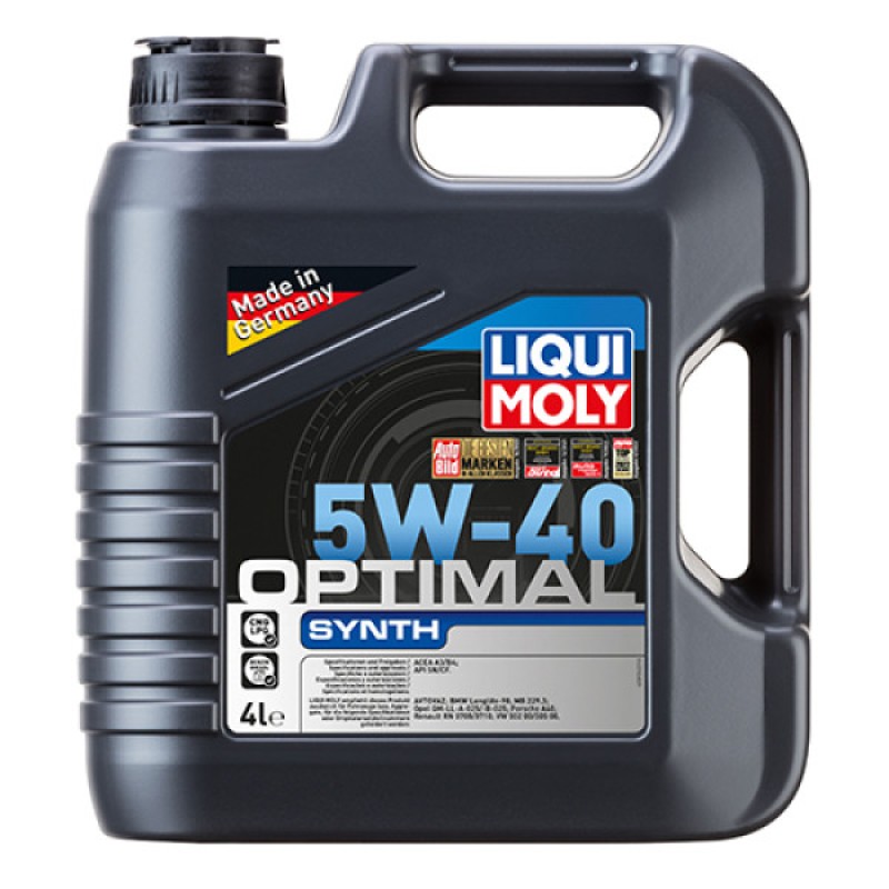 Синтетична моторна олива - Liqui Moly Optimal Synth SAE 5W-40 4л. Безкоштовна доставка.