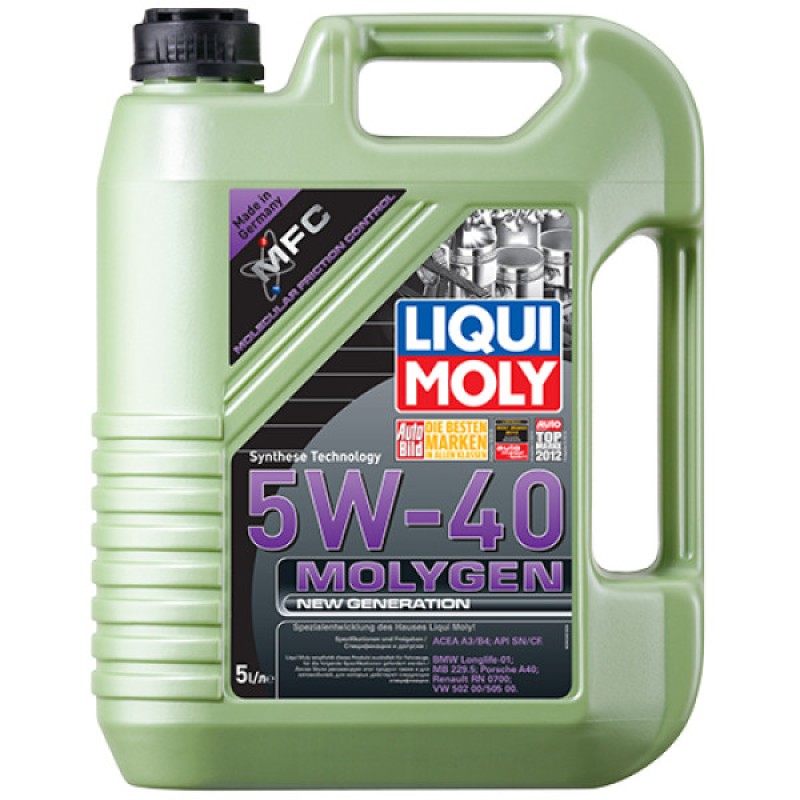 Синтетична моторна олива - Liqui Moly Molygen New Generation 5W-40 5л. Безкоштовна доставка.