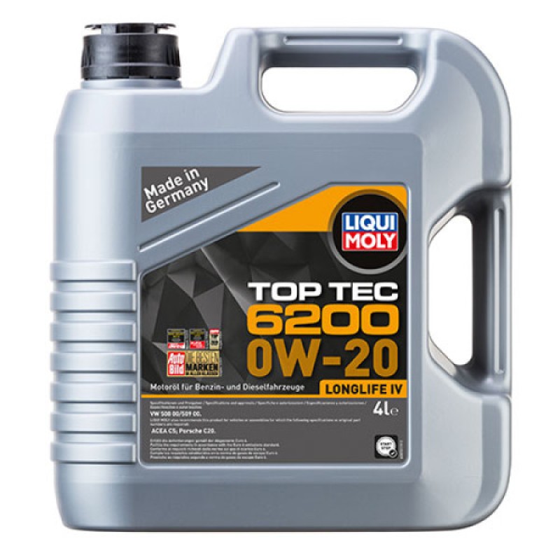 Синтетична моторна олива - Liqui Moly Top Tec 6200 0W-20 4л. Безкоштовна доставка.