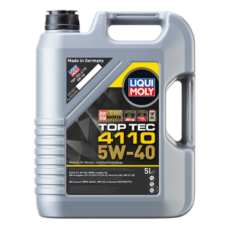 НС-синтетична моторна олива  - Liqui Moly Top Tec 4110 SAE 5W-40 5л.  Безкоштовна доставка.